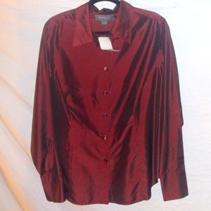 Womens Lane Bryant Silk Botton Shirt